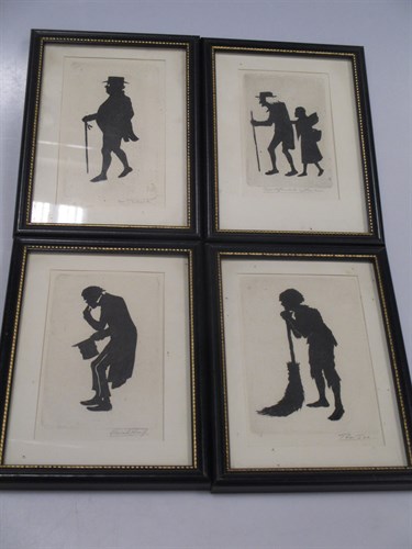 Lot 236 - Four framed silhouettes