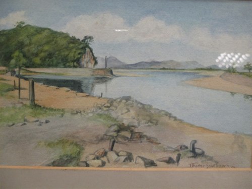 Lot 348 - T Barker Shuttleworth, Landscape, watercolour,...