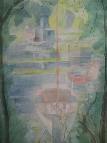 Lot 51 - Prid Lasenby (British, 1909-1996) 'Boats at...