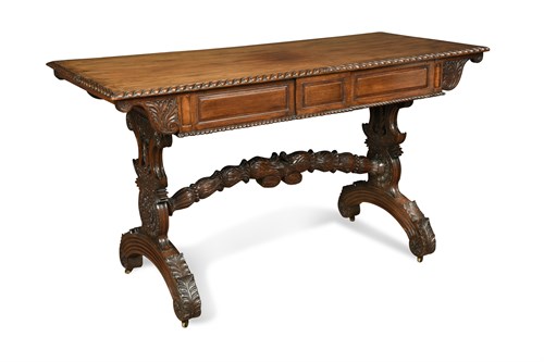 Lot 551 - A 19th century Anglo-Indian carved hardwood centre table