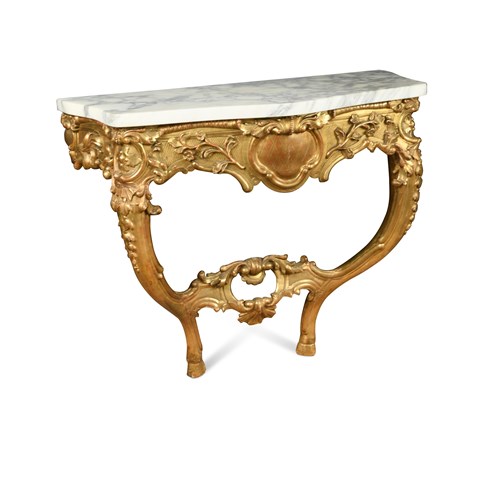 Lot 716 - An 18th century giltwood console table