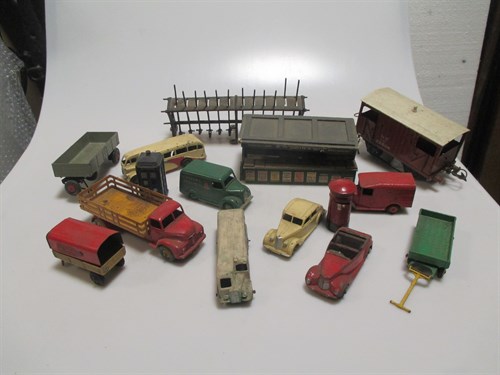 Lot 181A - A collection of die cast Dinky cars and other...