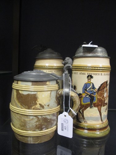 Lot 65 - Three Metlach steins