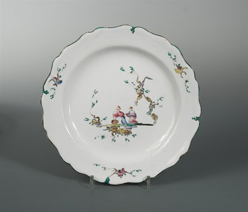 Lot 26 - An 18th century French Marseille faience plate
