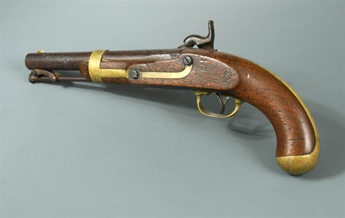Lot 351 - An American Model 1842 Percussion Cap Cavalry Pistol by H Aston