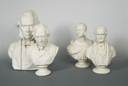 Lot 35 - A Parian bust of Benjamin Disraeli, 1st Earl of Beaconsfield (1804-1881)