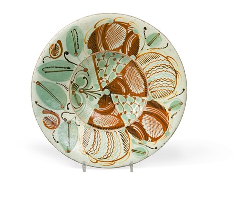 Lot 48 - An 18th century Spanish pottery shallow bowl