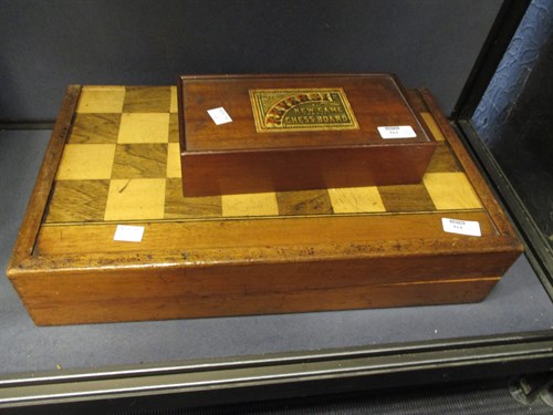 Lot 230 - Rosewood and boxwood chequer inlaid folding...