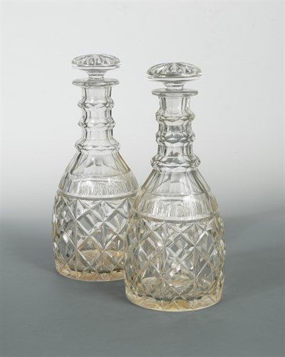 Lot 77 - A pair of 19th century magnum decanters and stoppers