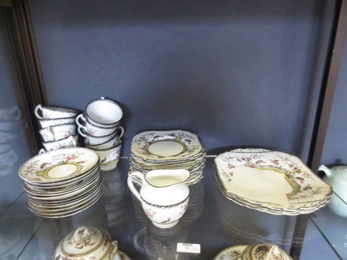 Lot 84 - A Melbarose china part tea set with cups,...