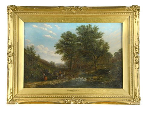 Lot 117 - Thomas Creswick, RA (British, 1811-1869)