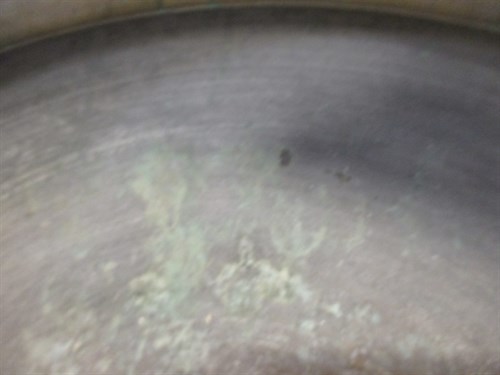 Lot 231 - A large Indian shallow bronze basin with two...