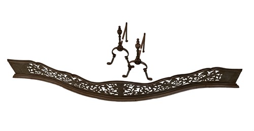 Lot 36 - A George III polished steel serpentine fender,...