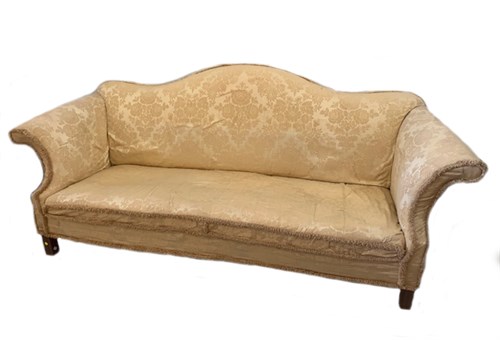 Lot 59 - A George III style mahogany framed sofa, with...