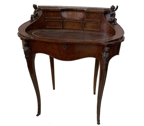 Lot 72 - A Transitional style kingwood bureau de dame...