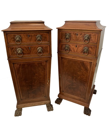 Lot 65 - A pair of Regency mahogany pedestals, each...