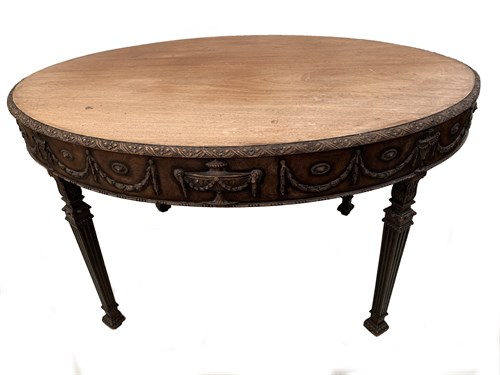 Lot 76 - An Edwardian 'Adam' revival mahogany oval...