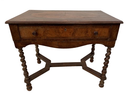 Lot 53 - An 18th century and later walnut lowboy,...
