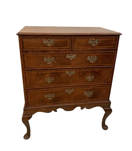 Lot 52 - An 18th century and later walnut chest on...