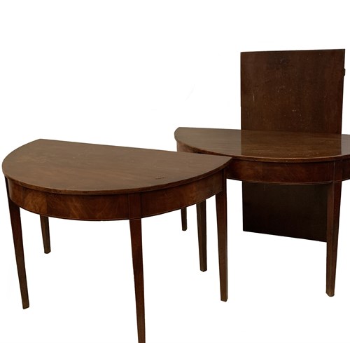 Lot 6 - A George IV mahogany D-end dining table with...