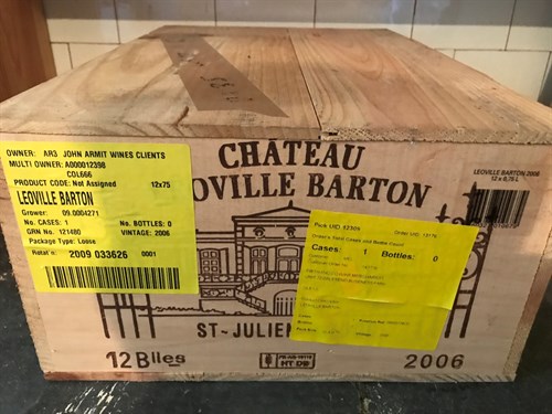 Lot 255 - Chateau Leoville Barton, St Julien 2006, 12...