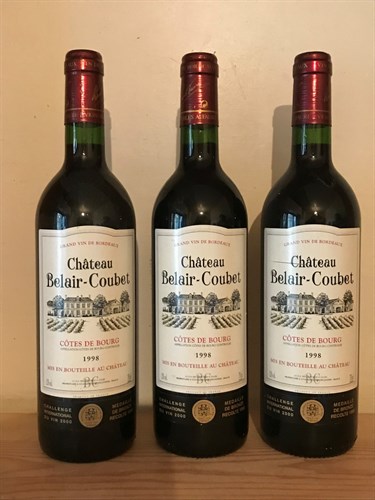 Lot 273 - Chateau Belair Courbet, Cotes de Bourg 1998,...