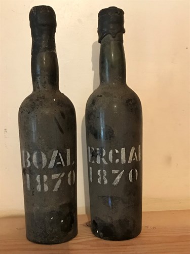 Lot 276 - Madeira Sercial 1870, 1 btl; Madeira Boal 1870,...