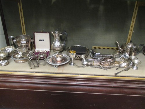 Lot 379 - A large collection of silverplated items...