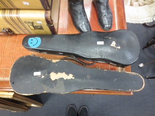Lot 110 - Two cased violins, one stamped Bennettini,...