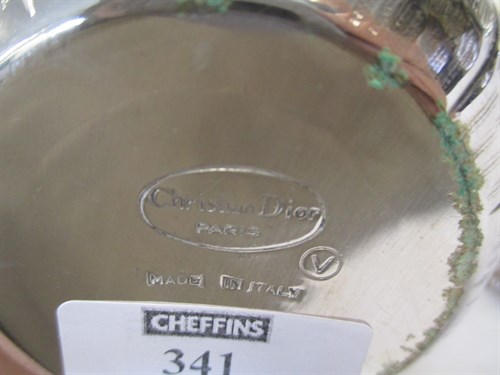 Lot 341 - A silver tub salt with liner, a silver sugar...