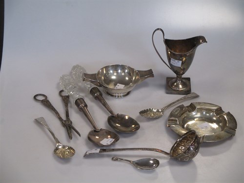 Lot 336 - A pair of silver grape shears, together with a...