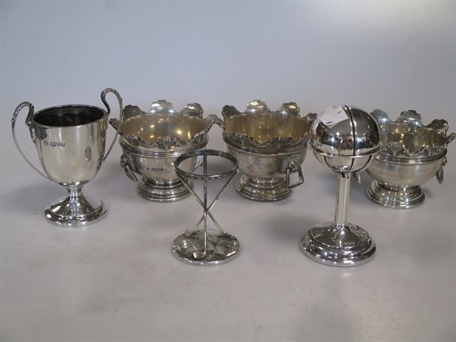 Lot 362 - A collection of six silver trophies, one...