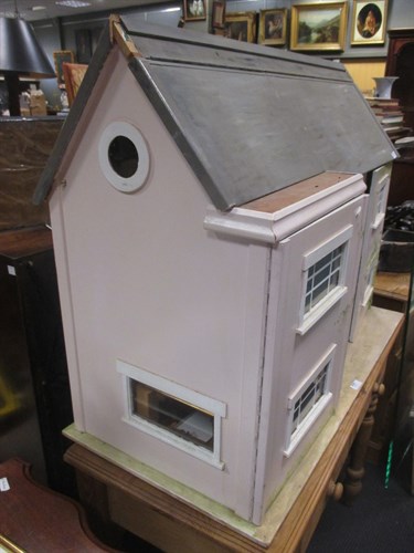 Lot 215 - A late 20th Century doll's house, the front as...