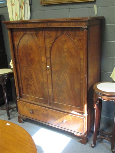 Lot 535 - A 19th century mahogany press with column...
