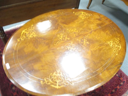 Lot 696 - A Victorian walnut and inlaid Loo table 68 x...