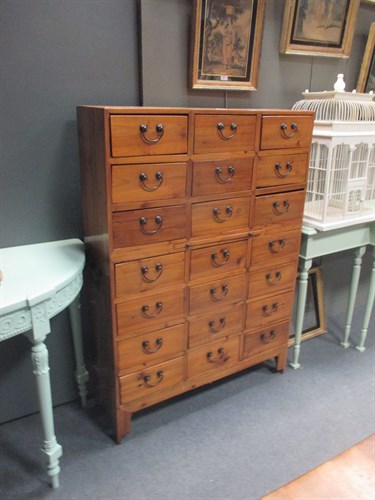 Lot 708 - A Chinese vintage twenty-one drawer Apothecary...