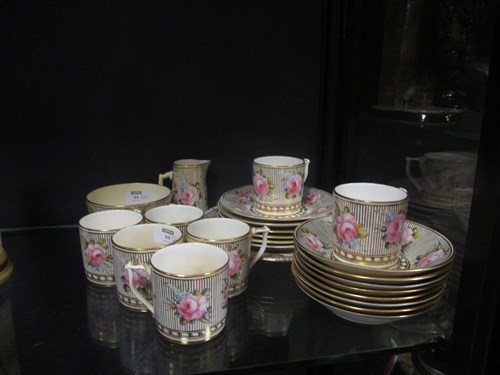 Lot 64 - A Derby Sampson & Hancock coffee service,...