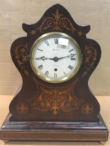Lot 288 - A Victorian rosewood mantel clock with...
