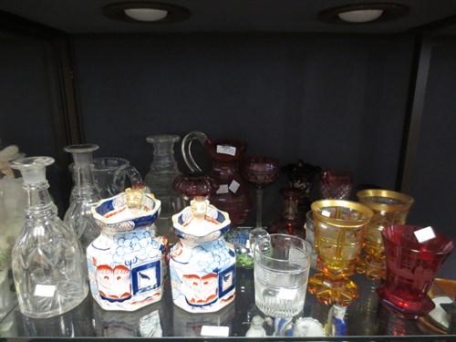 Lot 57 - A pair of Regency cut glass beer mugs,...