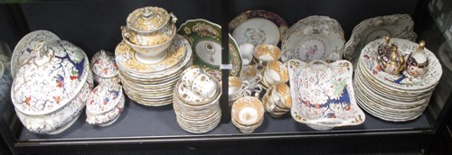 Lot 53 - A Victorian porcelain dessert service painted...