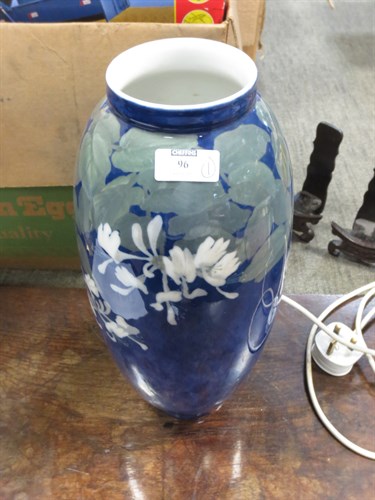 Lot 96 - A Royal Copenhagen blue ground vase, decorated...