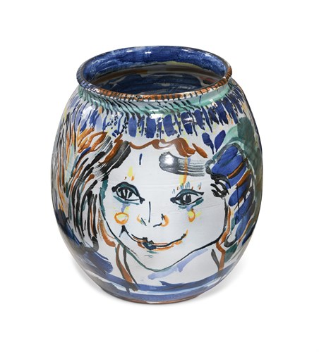 Lot 86 - Philip Sutton R.A (British, born 1928), two large Fulham Pottery vases