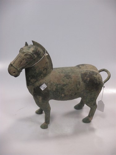 Lot 135 - A Tang style bronzed composition model of a...
