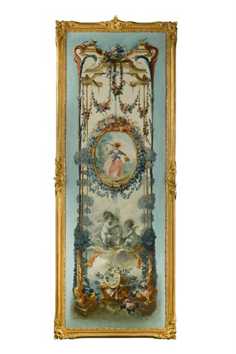 Lot 336 - A set of five 20th century painted panels