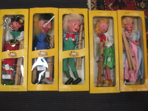 Lot 195 - Pelham Puppets. Five in boxes including:...