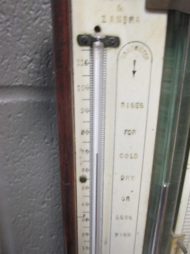 Lot 240 - Negretti and Zambra oak stick barometer, late...