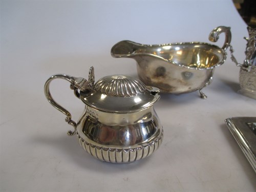 Lot 351 - A collection of silver including a miniature...