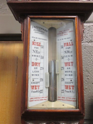 Lot 239 - A Victorian carved case stick barometer by J H...