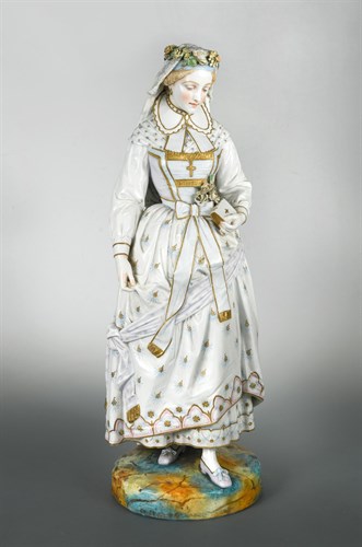 Lot 61 - A Vion and Baury 19th century bisque porcelain figure of a young woman