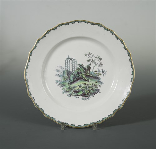 Lot 45 - A Tournai plate, circa 1775